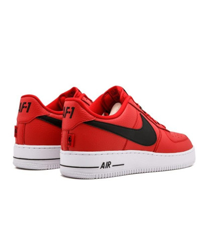 Осенние кроссовки Nike Air Force 1 Low NBA Pack «Red Black White»