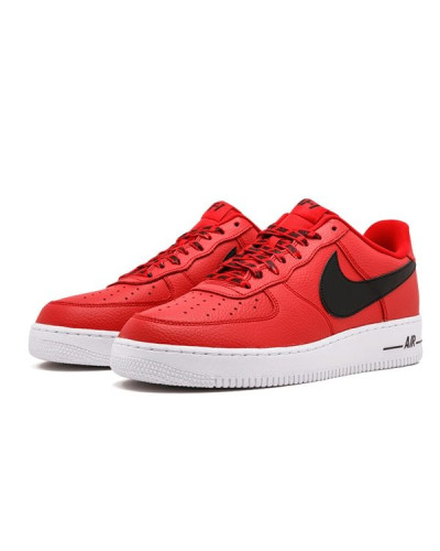 Осенние кроссовки Nike Air Force 1 Low NBA Pack «Red Black White»