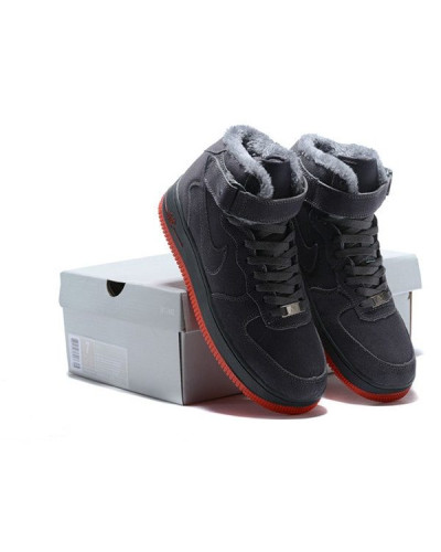 Мужские кроссовки Nike Air Force 1 Winter «Gray/Red»