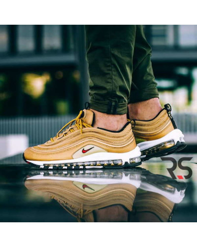 Мужские кроссовки Nike Air Max 97 Metallic Gold «Italy»