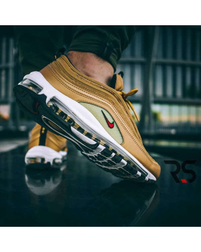 Мужские кроссовки Nike Air Max 97 Metallic Gold «Italy»