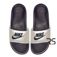 Мужские тапочки Nike Benassi JDI «White/Blue»