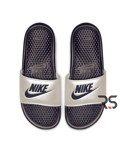 Мужские тапочки Nike Benassi JDI «White/Blue»