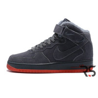 Мужские кроссовки Nike Air Force 1 Winter «Gray/Red»