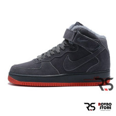 Мужские кроссовки Nike Air Force 1 Winter «Gray/Red»
