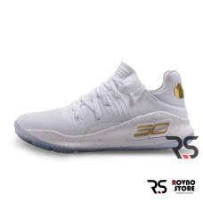 Мужские кроссовки Under Armour Curry 4 Low «White/Gold»