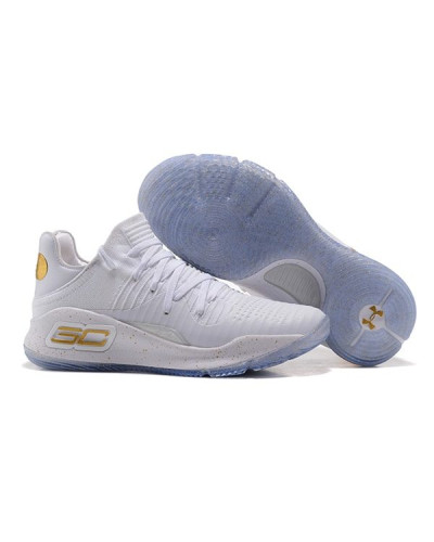 Мужские кроссовки Under Armour Curry 4 Low «White/Gold»