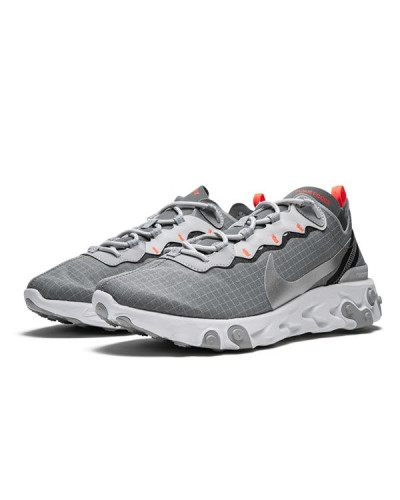 Летние кроссовки Nike React Element 55 «Cool Grey/Hyper Crimson»