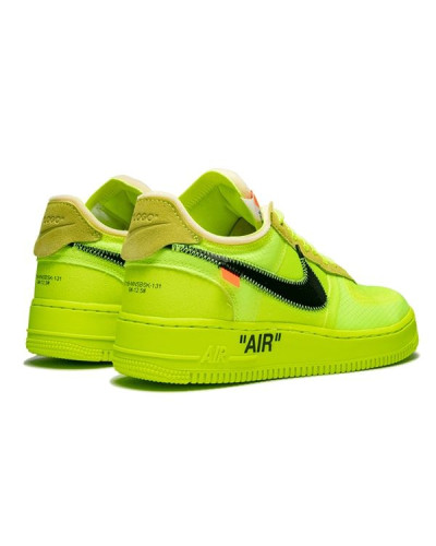 Осенние кроссовки Nike Air Force 1 Low Off-White «Volt»