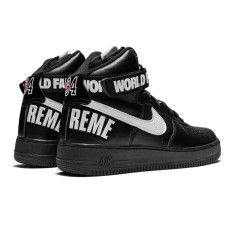 Осенние кроссовки Nike Air Force 1 High Supreme World Famous «Black»