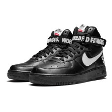 Осенние кроссовки Nike Air Force 1 High Supreme World Famous «Black»