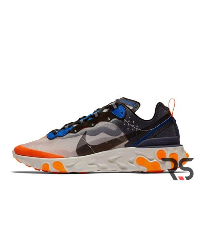 Мужские кроссовки Nike React Element 87 «Thunder Blue/Orange»