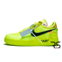 Осенние кроссовки Nike Air Force 1 Low Off-White «Volt»