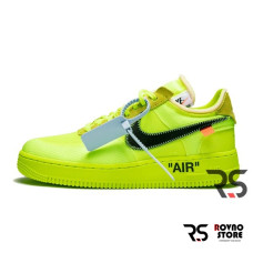 Осенние кроссовки Nike Air Force 1 Low Off-White «Volt»