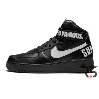 Мужские кроссовки Nike Air Force 1 Supreme «Black»