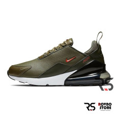 Кроссовки Nike Air Max 270 Premium Leather «Olive/Orange»
