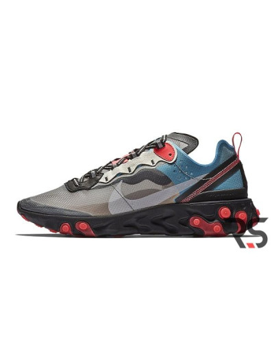 Мужские кроссовки Nike React Element 87 «Blue Chill/Solar Red»