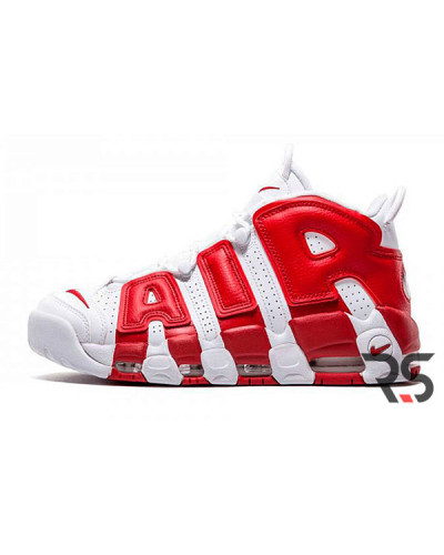 Мужские кроссовки Nike Air More Uptempo «White/Red»