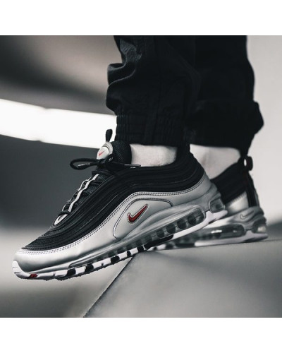 Осенние кроссовки Nike Air Max 97 QS «Black/Metallic Silver»