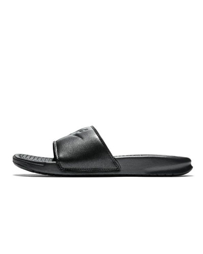 Женские тапочки Nike Benassi JDI «Metallic Black»