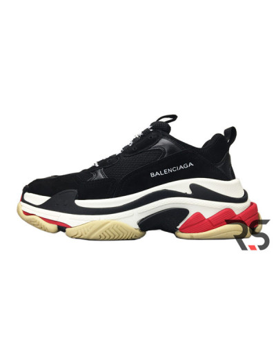 Мужские кроссовки Balenciaga Triple S “Black/White/Red”