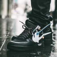 Мужские кроссовки Nike Air Force 1 Low x Off-White «Black»