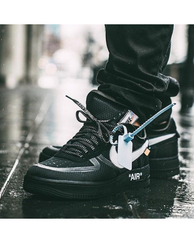 Мужские кроссовки Nike Air Force 1 Low x Off-White «Black»