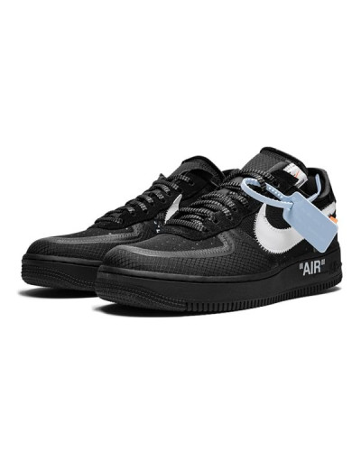 Мужские кроссовки Nike Air Force 1 Low x Off-White «Black»