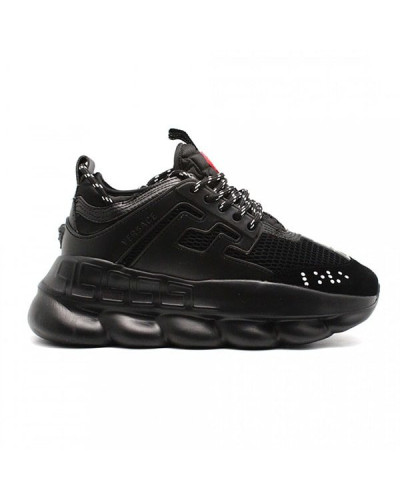 Женские кроссовки Versace Chain Reaction «Triple Black»
