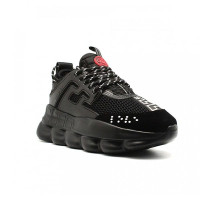 Женские кроссовки Versace Chain Reaction «Triple Black»