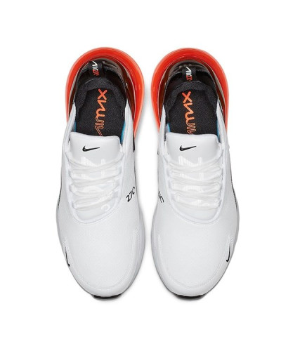Кроссовки Nike Air Max 270 Premium Leather «White/Black Orange»