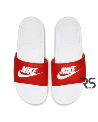 Женские тапочки Nike Benassi JDI «Red/White»