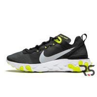 Кроссовки Nike React Element 55 «Black/Wolf Grey-Volt»