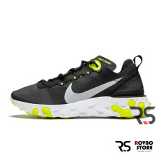 Кроссовки Nike React Element 55 «Black/Wolf Grey-Volt»
