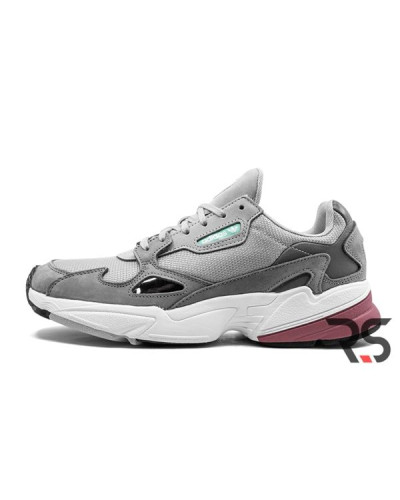 Женские кроссовки Adidas Falcon «Grey/Trace Maroon»
