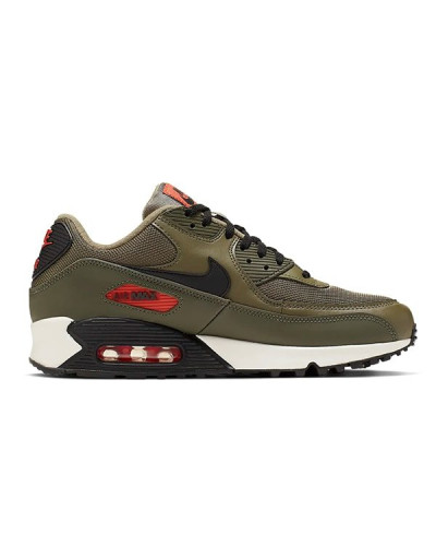 Кроссовки Nike Air Max 90 Essential «Olive/Black/Team Orange»