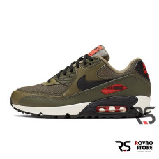 Кроссовки Nike Air Max 90 Essential «Olive/Black/Team Orange»
