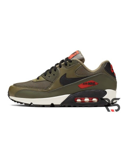Кроссовки Nike Air Max 90 Essential «Olive/Black/Team Orange»