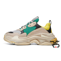 Мужские кроссовки Balenciaga Triple S “Beige Green Yellow”