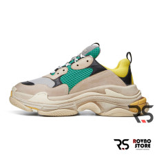 Мужские кроссовки Balenciaga Triple S “Beige Green Yellow”