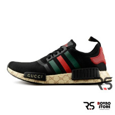 Мужские кроссовки Adidas NMD Gucci x LV «Black»