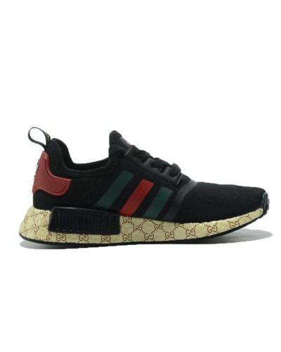 Мужские кроссовки Adidas NMD Gucci x LV «Black»
