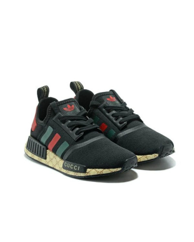 Мужские кроссовки Adidas NMD Gucci x LV «Black»