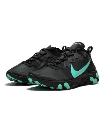 Летние кроссовки Nike React Element 55 «Black Aurora Green»