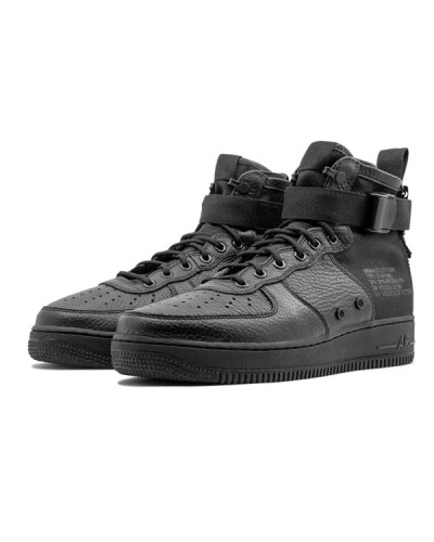 Осенние кроссовки Nike SF Air Force 1 Mid «Black Triple»