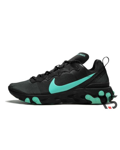 Летние кроссовки Nike React Element 55 «Black Aurora Green»