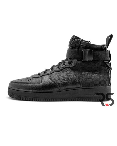 Осенние кроссовки Nike SF Air Force 1 Mid «Black Triple»