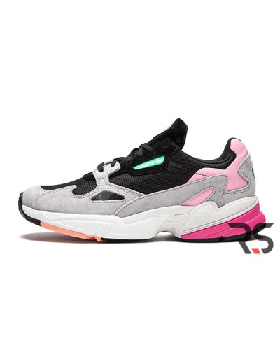 Женские кроссовки Adidas Falcon «Black/Light Granite»