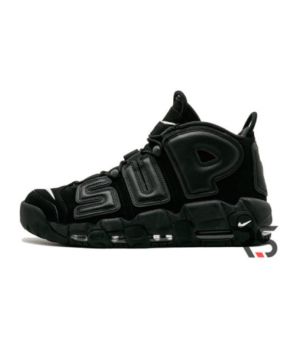 Мужские кроссовки Nike Air More Uptempo Supreme «Black»