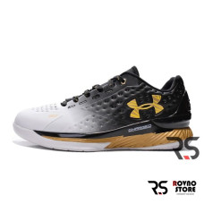 Мужские кроссовки Under Armour Curry 1 MVP Low «Black-white-gold»